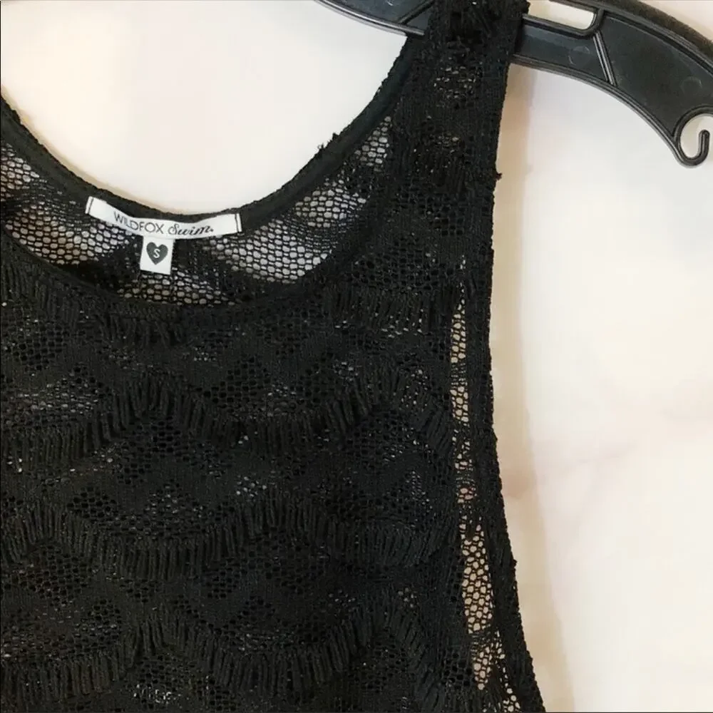 NWT Wildfox Black Swim Coverup Size S